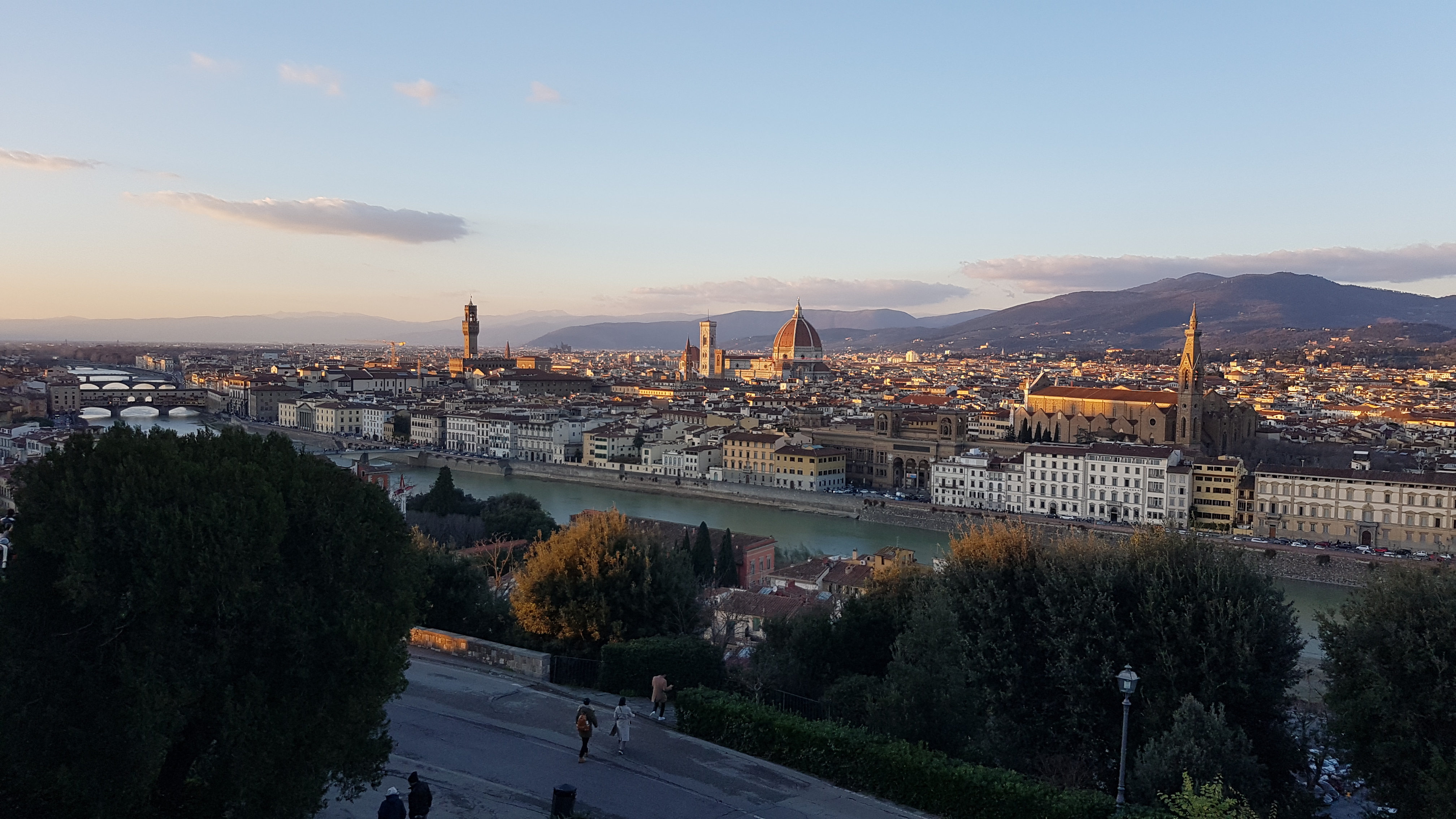 Vistas de Florencia al atardecer
